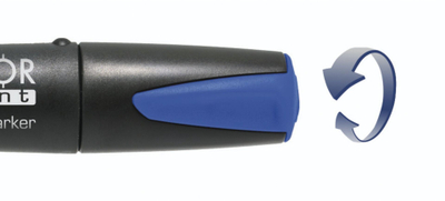 Marker industrial Visor Refillable Multi Use, i mbushshëm prap, ngjyrë blu