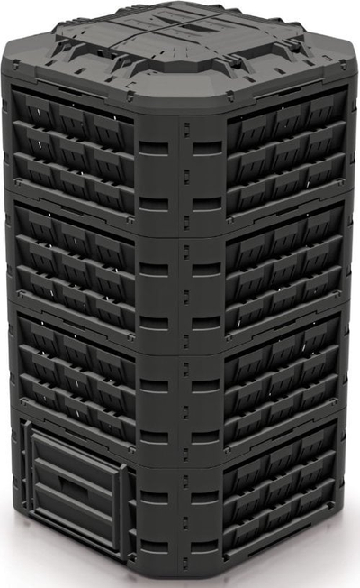 Kompostues Prosperplast COMPOGREEN VARIO, 1250L, plastik, i zi