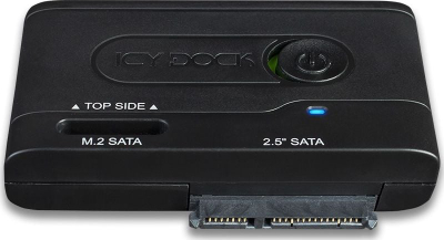 Kuti e jashtme për disk Icydock EZ Adapter MB031U-1SMB, për 2.5" SATA dhe M.2 SATA, USB-C 3.2 Gen 1, e zezë