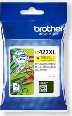 Toner boje Brother LC-422XLY, i verdhë, deri 1500 faqe