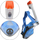 Maskë snorkelingu Best Sporting Snorkel Mask, për fytyrë komplet, për të rritur, blu me të zezë