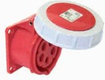 Prizë paneli PCE Power Twist 3252-6, 32A 5P, 400V IP67, e kuqe