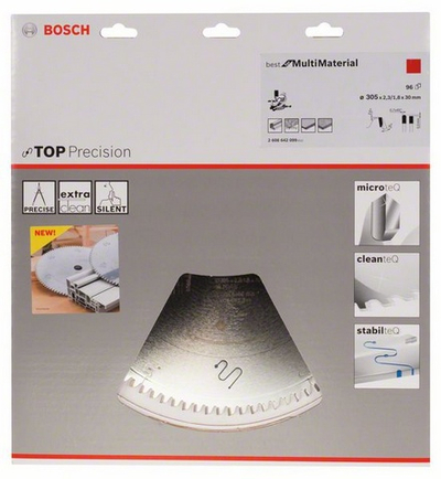 Teh sharre Bosch Top Precision Best for Multi Material 305mm, 30mm, 96 dhëm