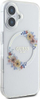 Mbulesë telefoni Guess IML Flowers Wreath për iPhone 16 Plus 6.7", MagSafe, transparente