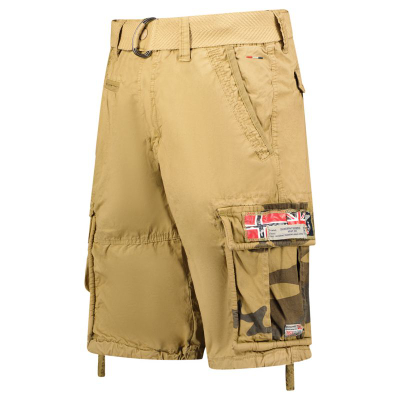Pantallona të shkurtra Geographical Norway Pasteque EO 063, regular fit, 100% pambuk, bezhë