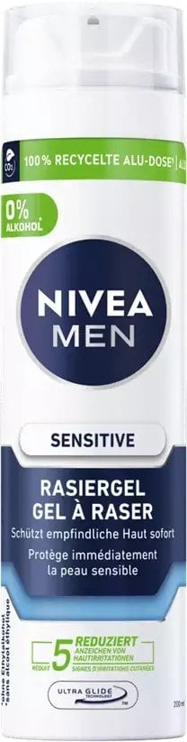 Xел за бричење Nivea Sensitive, 200 ml, за чувствителна кожа