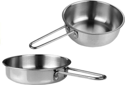 Set lojërash kuzhine për fëmijë, 8 copë, çelik inox, argjendtë