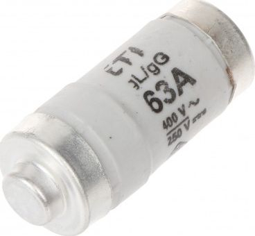 Siguresë ETI D02/63A, 63A, 400V gL/gG, e bardhë