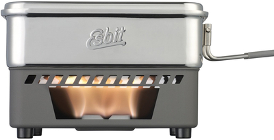 Set gatimi kampi Esbit Solid Fuel Cookset, 1100 ml, çelik inox, argjendtë