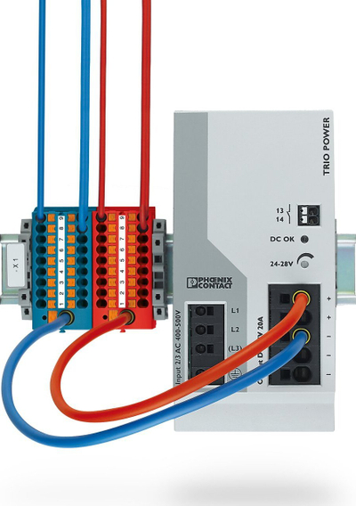 Bllok shpërndarës Phoenix Contact PTFIX, 19 dalje, 4mm², 24A, jeshil