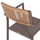 Kolltuk alumini profesionale, back ratan, 55,5×58,5×83 cm (HM5893.03)
