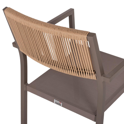 Kolltuk alumini profesionale, back ratan, 55,5×58,5×83 cm (HM5893.03)