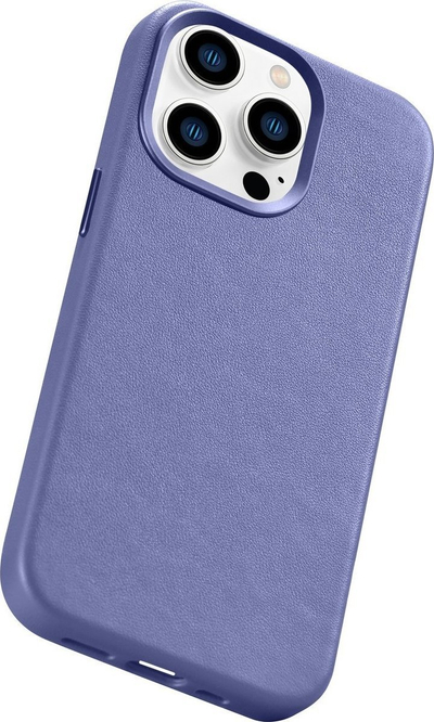 Kuti mbrojtëse ICarer për iPhone 14 Pro Max, lëkurë natyrale, MagSafe, lejla e çelët