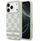 Kapak telefoni DKNY Checkered, për iPhone 17 Pro, me vija të printuara, bezhë