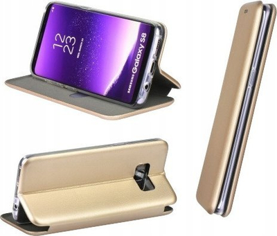Futollë telefoni Forcell Elegance Book për Xiaomi 13T, me magnet, me vend karte, ngjyrë gold
