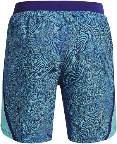Pantallona të shkurtra vrapimi Under Armour Launch Printed, rrjetë frymëmarëse, reflektuese, blu