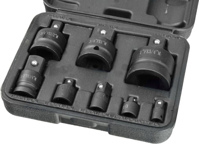 Сет ударни адаптери Geko G10090, 8 парчиња, 1/4"-1", црн