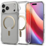 Mbështjellës telefoni Spigen Ultra Hybrid MagSafe, për iPhone 17 Pro, transparent me ari