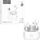 Kufje wireless Hoco EW59 TWS, Bluetooth 5.3, bateri 300mAh, të bardha