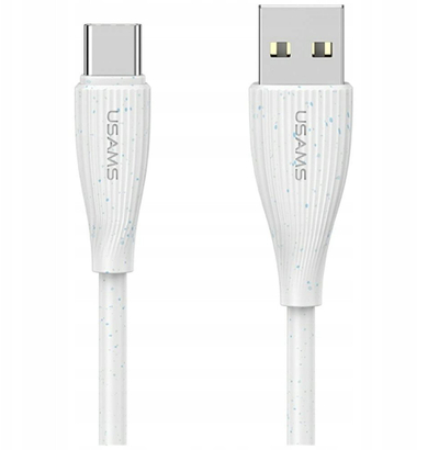 Kabllo USB Usams Green Series SJ714, USB A në USB C, 18W 3A, 1m, e bardhë