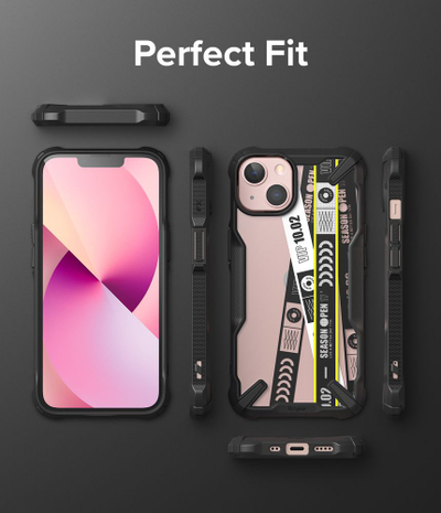 Kllasë telefoni Ringke Fusion X për iPhone 13 Mini 5.4\", e zezë e tejdukshme