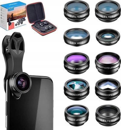 Set lentesh telefoni Apexel APL-DG10, 10 në 1, universal