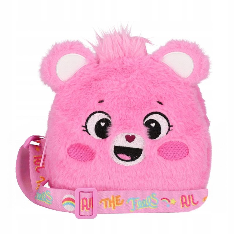 Çantë shpatullash për fëmijë Starpak Plush Bear, pelush, rrip i rregullueshëm, rozë