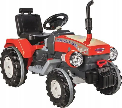 Traktor elektrik lodër Jamara Power Drag, 12V, me timon, i kuq