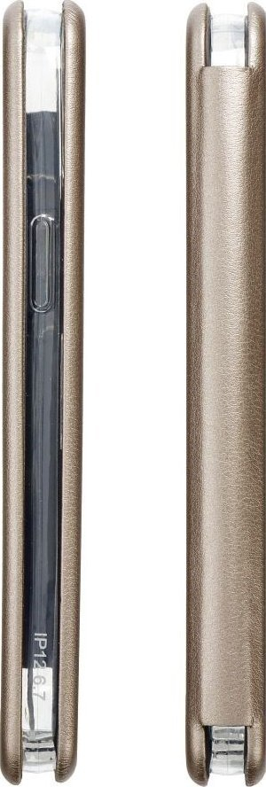 Заштитна футрола Book Elegance за Samsung S23 FE, со капак-паричник, златна