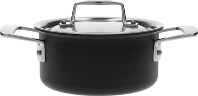 Tenxhere e ulët Demeyere Black 5, 1.5L, çelik inox, e zezë