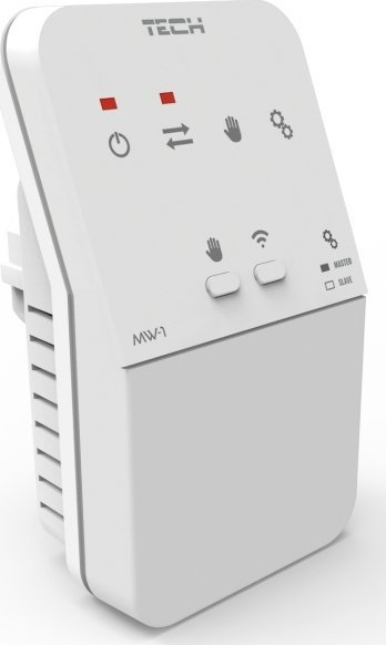 Modul ekzekutiv pa tela Tech MW-1, kontakt pa volt, 868 MHz, i bardhë
