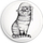 Magnet dekorativ Worth Keeping Good Night Cat, 56mm, i bardhë