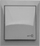 Buton sipërfaqësor Simon Aquaclick Single Momentary, monostabil, IP44, gri