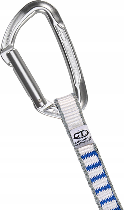 Експрес за искачување Climbing Technology Lime Set NY, 12 cm, ремен полиамид 16 mm, сив со сина