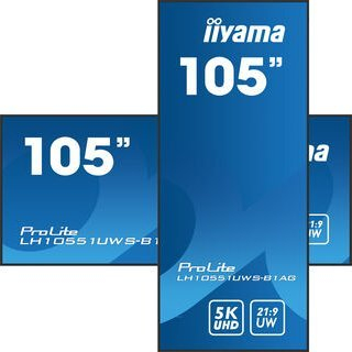 Monitor profesional Iiyama LH10551UWS-B1AG, 105", 5K UltraWide, 500 cd/m², i zi