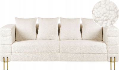 Divan GRANNA Boucle, 3 ulëse, i bardhë