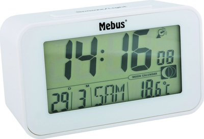 Termometër digjital Mebus 51461, LCD 2 rreshta, °C dhe °F, i bardhë