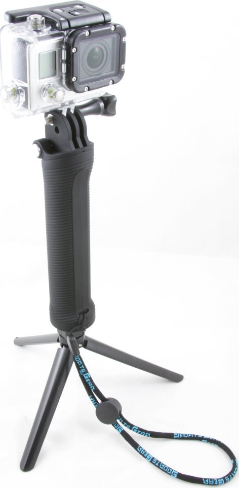 Monopod tripod XREC për GoPro Hero 4 3+ 3 2 dhe SJCAM, dorezë multifunksionale, i zi
