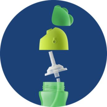 Shishe për fëmijë Avent Kubek (SCF798 / 02), 300ml, e portokallët / rozë