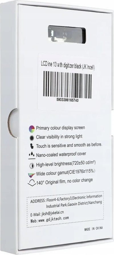 Ekran zëvendësues JK për iPhone 13, Incell, me touch, i zi