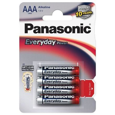 Bateri Panasonic Everyday, AAA R03, 1.5 V, 4 copë