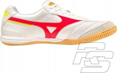 Këpucë futsalli Mizuno Morelia Sala Elite IN M Q1GA230164, lëkurë natyrale, taban gome, të bardha