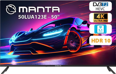 TV Manta 50LUA123E, 50", Smart 4K, i zi