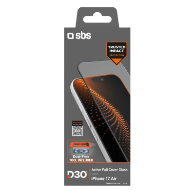 Qelq mbrojtës telefoni SBS, për iPhone 17 Pro, D3O, transparent