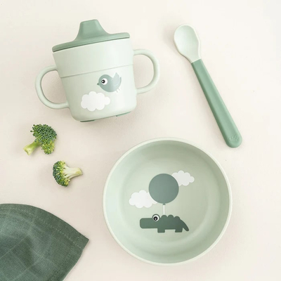 Set ushqimi me thithje - Happy Clouds Green