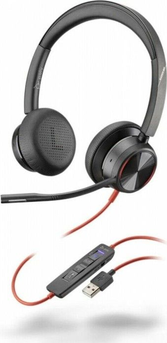 Kufje me kabllo Poly Blackwire 8225, USB C, me heqje zhurme, të zeza