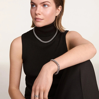 Varëse për femra Daniel Wellington Chuncy Chain DW00400852, e argjendtë