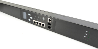 Prizë rack PDU Digitus Smart, 16A 1-fazore, 16x C13, e zezë