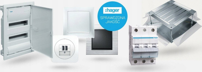 Set aksesorësh elektrikë Hager, kuti shpërndarje, çelësa dhe priza, ngjyrë e bardhë