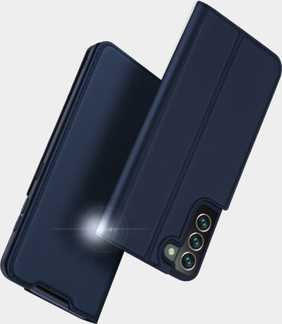 Kufi telefoni Dux Ducis Skin Pro për Samsung Galaxy S22 Plus, lëkurë PU, me qëndrim, ngjyrë gold